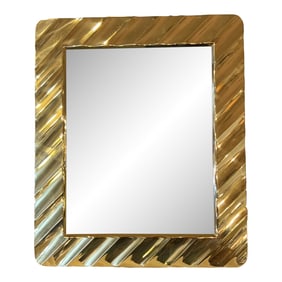 Vintage Mid-Century Italian Brass Wavy Picture Frame