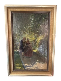 19th Century French Oil Painting on Canvas