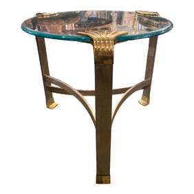 1960s Art Deco Style Brass& Chrome Side Table