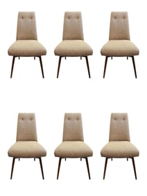 Set Of 6 Adrian Pearsall for Craft Associates Mid Century Walnut Dining Chairs