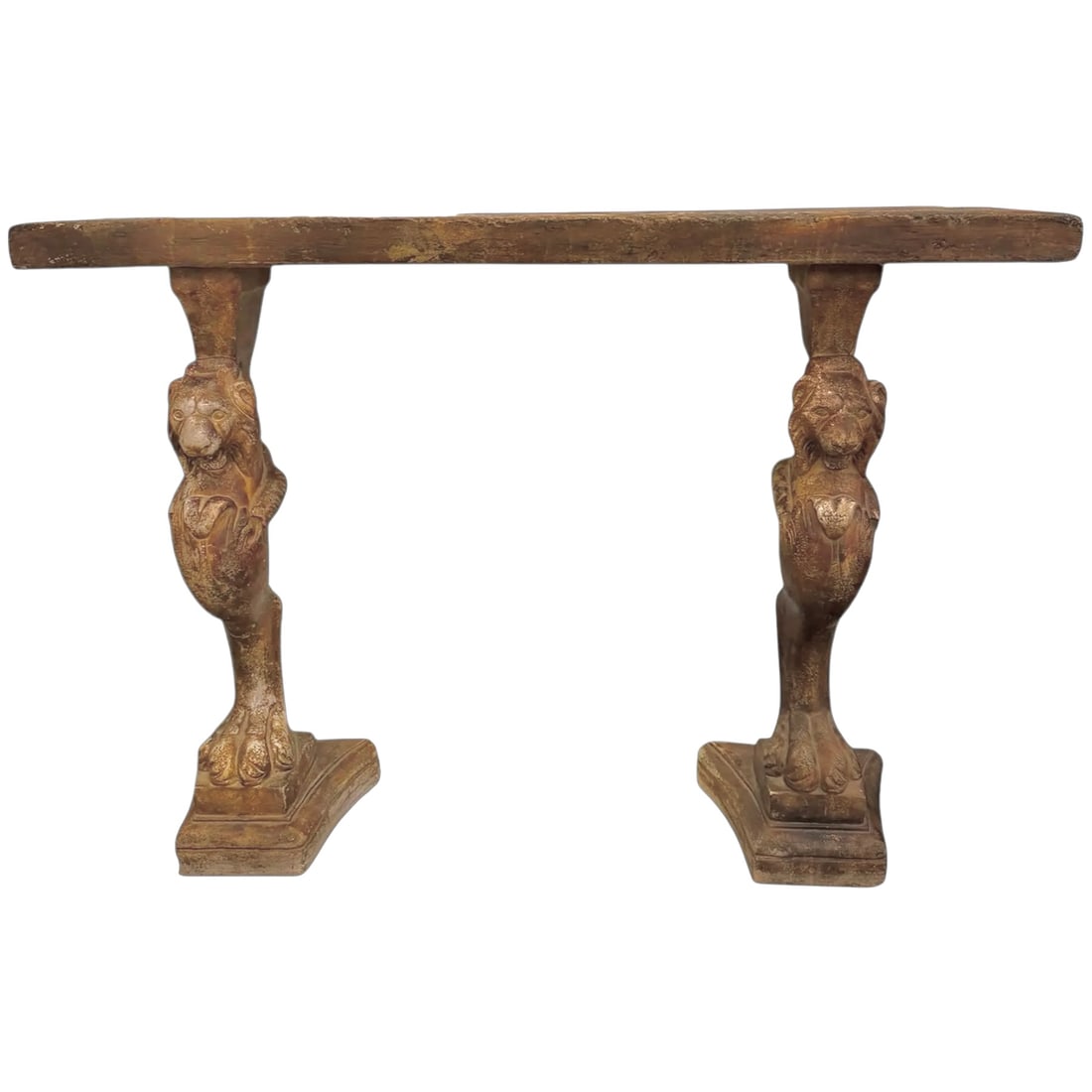 3 Piece Lion Leg Cement Composed Console: This striking 3-piece Lion Leg Cement Composed Console combines bold design with timeless elegance. W50 x D12.5 x H35