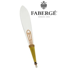 Michael Perkhin for Faberge: A Late 19th Century Bi-Color Gold, Rock Crystal Quartz and Enamel