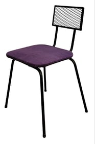 Mid Century Expanded Metal Back Chairs by Loroman