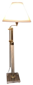 Charles Hollis Jones Lucite and Brass Floor Lamp