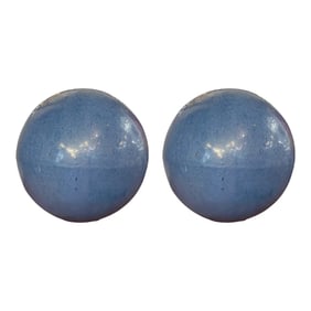 Pair of Mid-Century Ceramic Garden Decoration Spheres