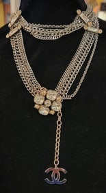 Chanel Vintage CC Stone Metal Belt or Necklace