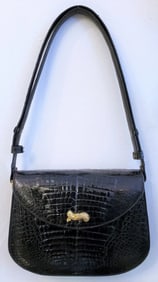 Crocodile Hand Bag W/Adjustable Handle