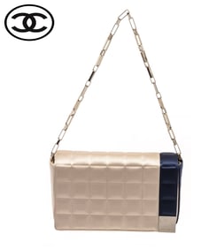 Authentic Chanel Satin Clutch Hand Bag