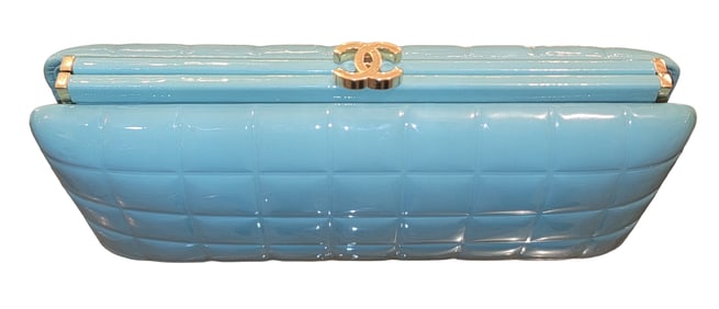 Authentic Enamel Chanel Turquios Clutch