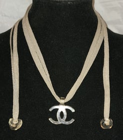 Vintage modern Lucite Chanel CC Necklace