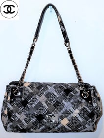Chanel Tweed Accordion CC Flap Bag