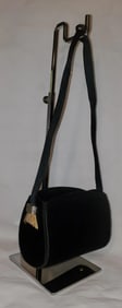 Black Satin Shoulder Bag