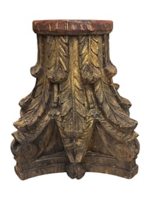 Hand Carved Wooden Antique Pedestal Stand