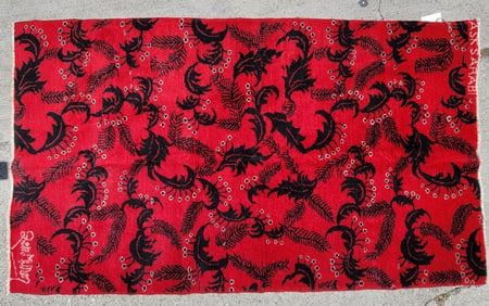 Red and Black Signed Zeki Muren Rug
