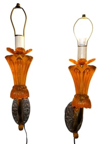 LG Pair Mid Century Acrylic Sconces