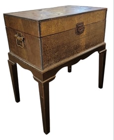 Vintage Brass Covered Storage Chest