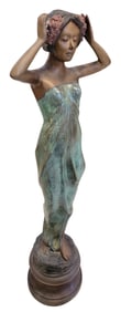 Tall Bronze Female Statue Godess of Seasons