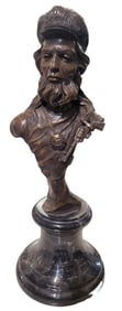 Jim Davidson Bronze Sulpture W/Black Marble Base