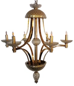 Modern Style Six-Light Chandelier No Shade