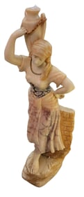 19thc Alabaster Female Statue