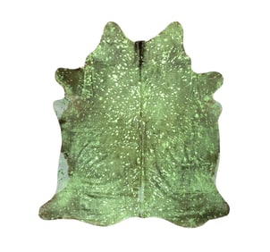 Green Lime Brazillian Cow Hyde rug