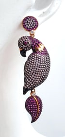 Italian Sworolski Hand made Sterling 24kt PLT Earrings