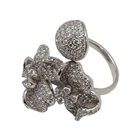Italian hand Made Sterling Floral Ring