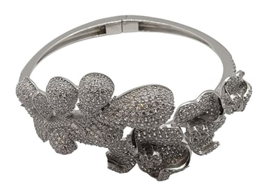 Italian hand Made Sterling Floral Bracelet
