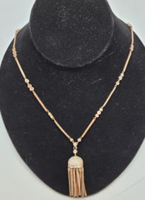 Iitalian Sterling Silver Pendant Necklace