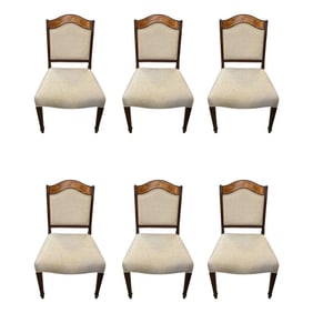 Set of 6 Theodore Alexander the English Cabinet Maker Sheraton's Satinwood Side Chairs