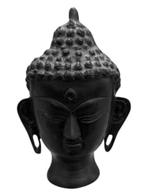 Heavy Cast Bronze Shakyamuni Buddha Head