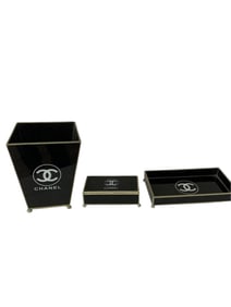 VIP Chanel Logo Dust Bin ,Box and Tray