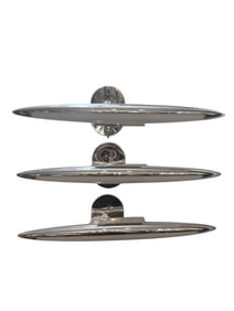 Set Of 3 LED Chrome Sconces