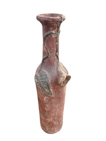 Italian Mid-Century Earthenware Tall Flower Vase