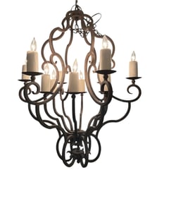 Arte De Mexico Wrought Iron 12 Light Chandelier