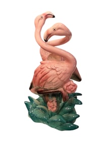 Rare 1987 Fitz & Floyd Flamingo Candleholder