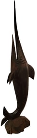 Mid Century Large Wooden Sword Fish