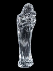 Baccarat Crystal Mother Mary and Baby Jesus