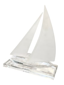 Wintrade Bevery Hills Lucite Sailboat Sculpture