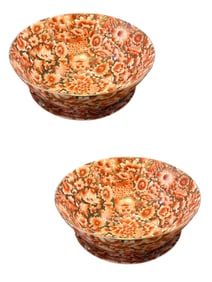 Set of 4 Signed Chinese Hand Painted Porcelain Bowls
