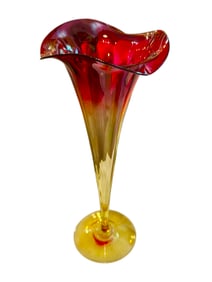 New England Glass Amberina Tulip Vase