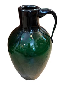 Vintage Italian Large Green Ewer Vase