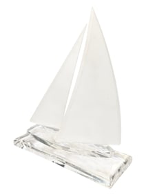 Wintrade Bevery Hills Lucite Sailboat Sculpture