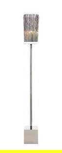 Tall Contemporary Modern Brand Van Egmond Floor Lamp: Tall Contemporary Modern Brand Van Egmond Wire Chrome Floor Lamp 9.5 wide x 9.5 deep x 77 tall