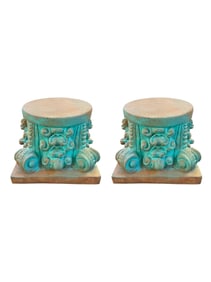 Pair of Mid Century Cement Pedestals