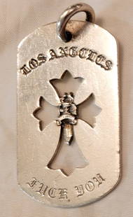 Chrome Hearts 925 Los Angeles Dog Tag: Chrome Hearts 925 Los Angeles Dog Tag