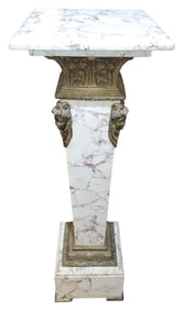 English Stlyle  Marble And Bronze Stand