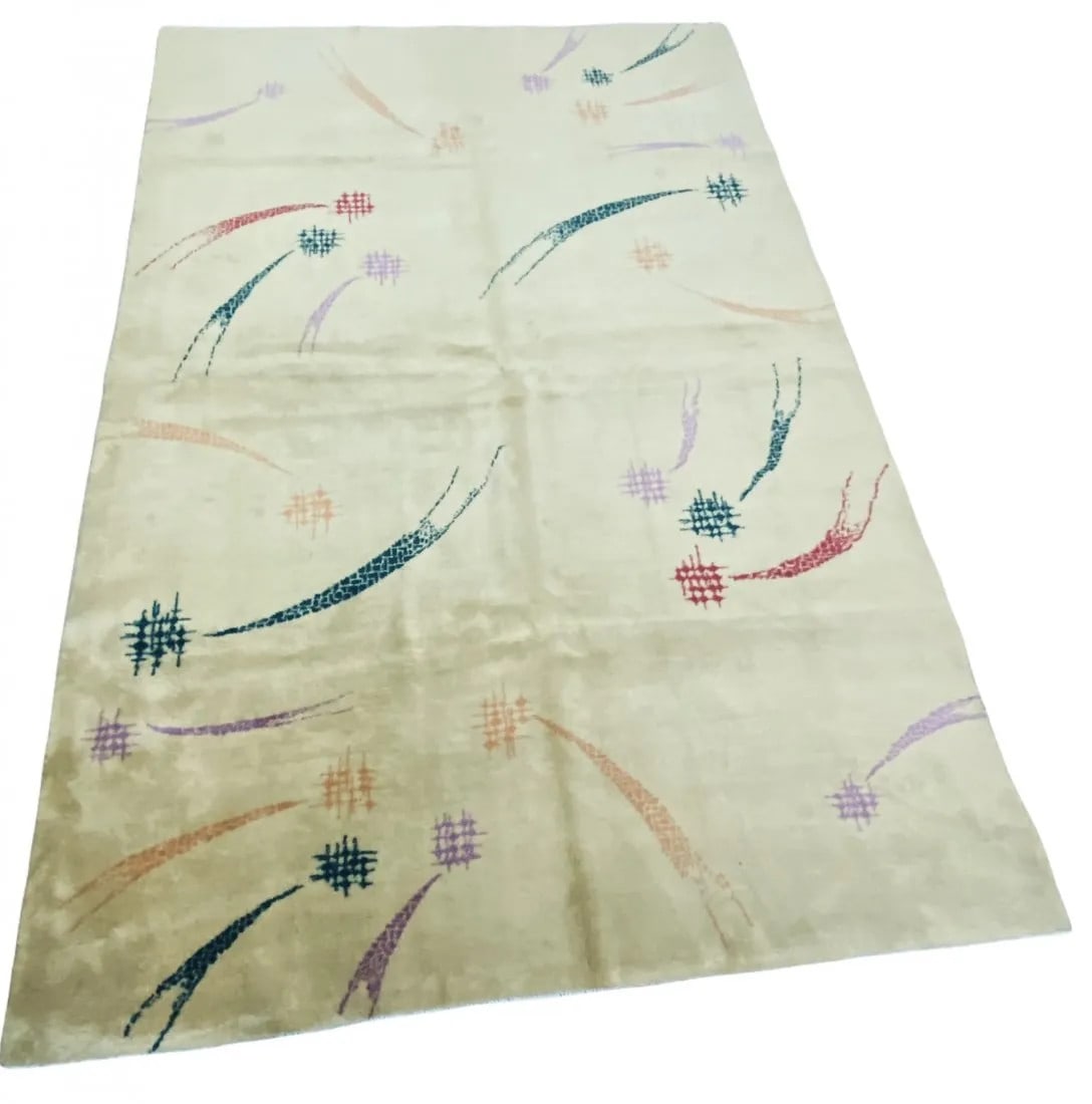 Mid Century 70s Zeki Muren Handmade Rug: Mid Century 70s Zeki Muren Handmade Rug Measurements : Approx 130in x 72 inch