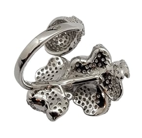 Italian hand Made Sterling Floral Ring
