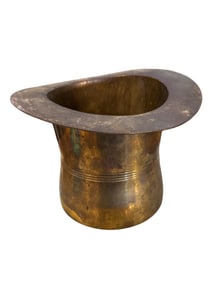 Mid Century Modern Brass Top Hat